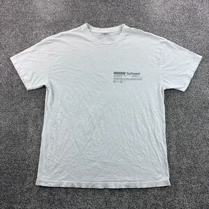 Hidden NY Hidden Software Shirt Mens Large White Cotton Snake Graphic Tee